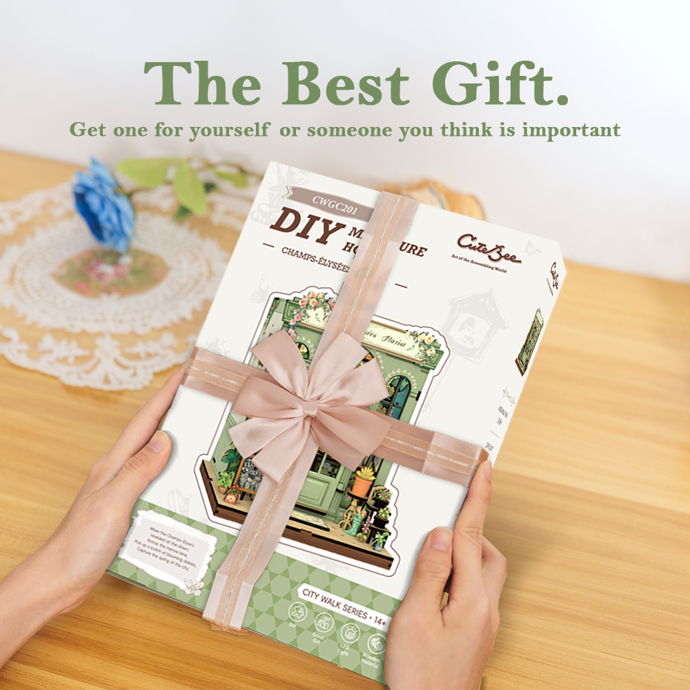 PUZZLESBEST DIY Book Nook Kit | Champs-Élysées Florist