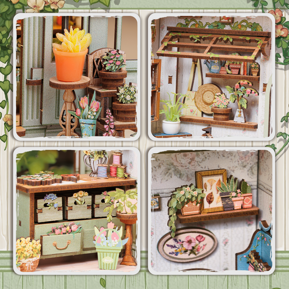 PUZZLESBEST DIY Book Nook Kit | Champs-Élysées Florist