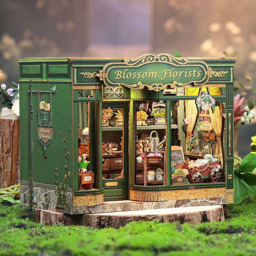 PUZZLESBEST DIY Dollhouse Kit | Blossom Florists