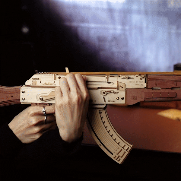 AK-47 Assault Rifle - Toy Gun Model 3D Wooden Puzzle
