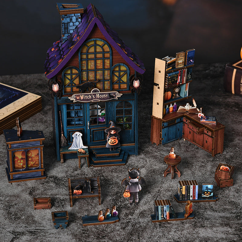 PUZZLESBEST DIY Book Nook | Halloween Witch’s House