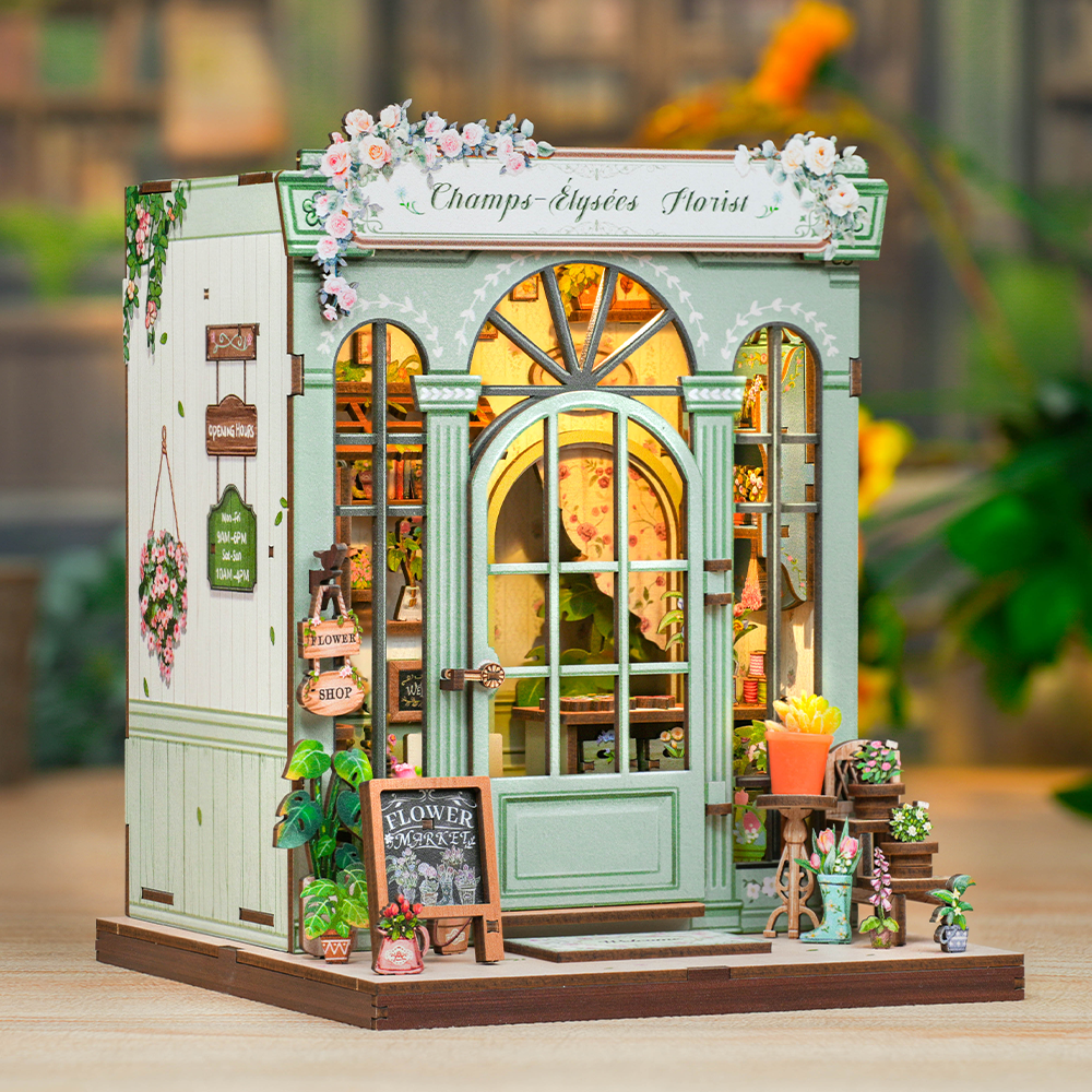 PUZZLESBEST DIY Book Nook Kit | Champs-Élysées Florist