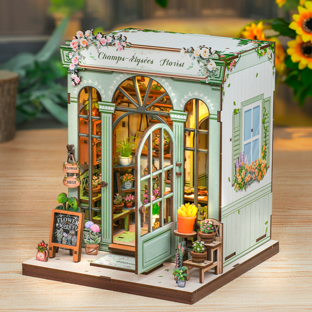 PUZZLESBEST DIY Book Nook Kit | Champs-Élysées Florist