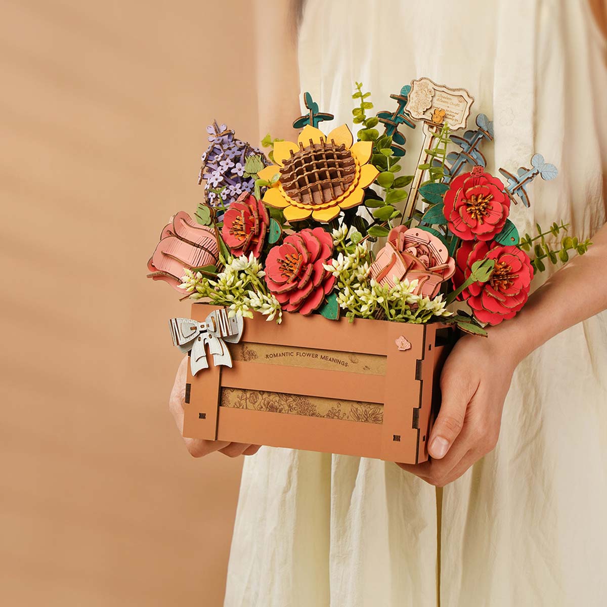 Wooden Bloom Box - Floral Treasure Chest 3D Wooden Puzzle