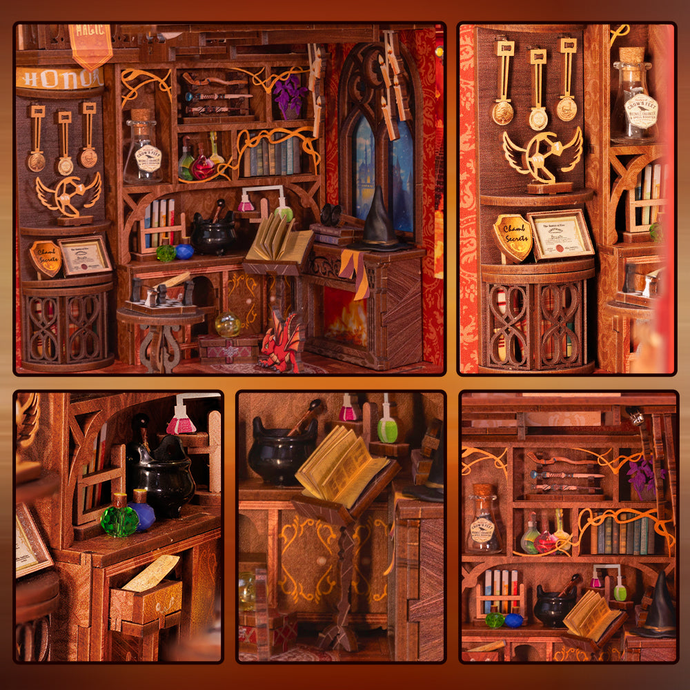 PUZZLESBEST DIY Book Nook Kit (Flame Common Room)