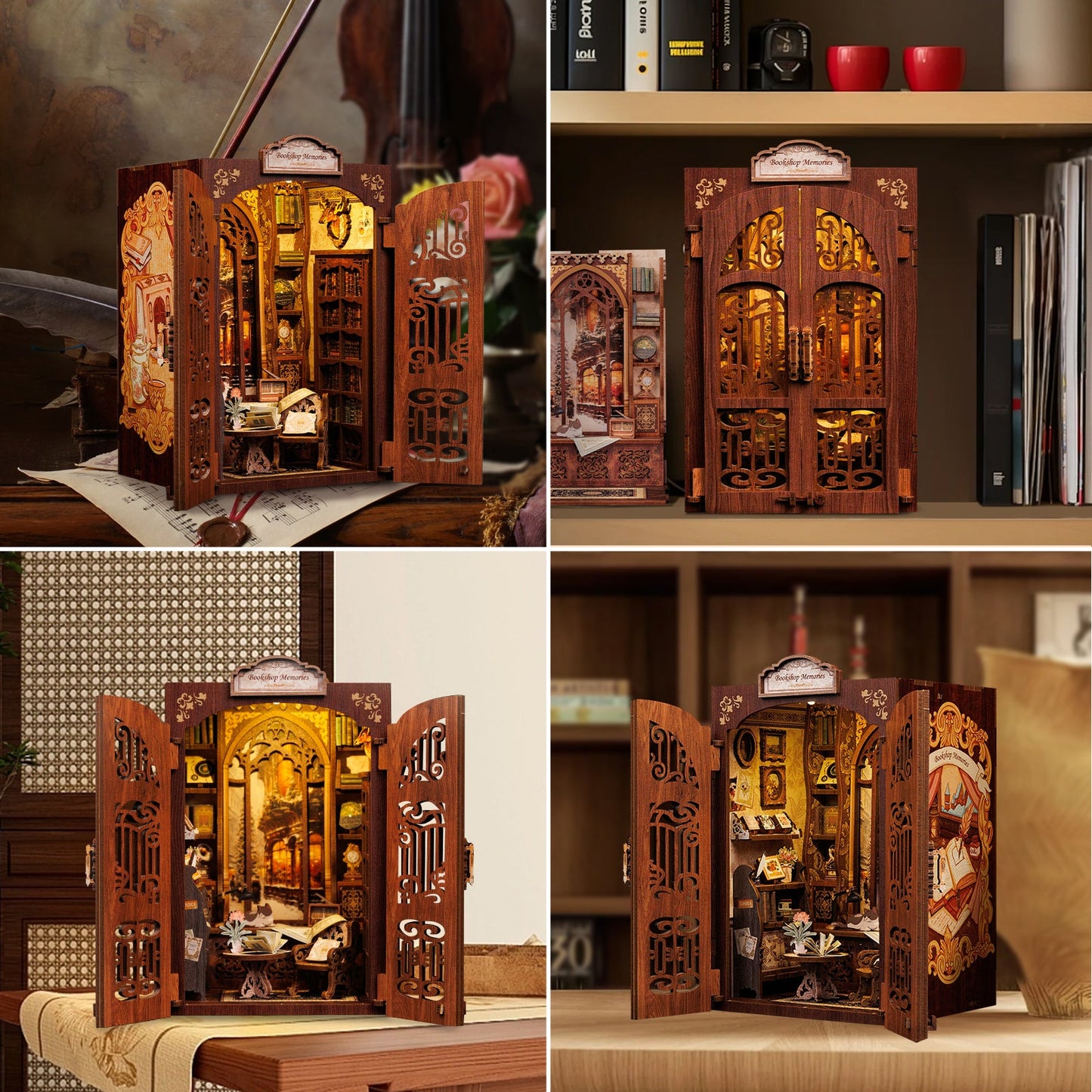 PUZZLESBEST DIY Book Nook Kit(Bookshop Memories)
