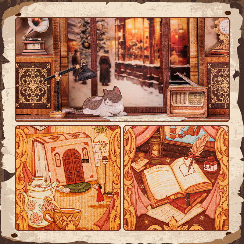 PUZZLESBEST DIY Book Nook Kit(Bookshop Memories)