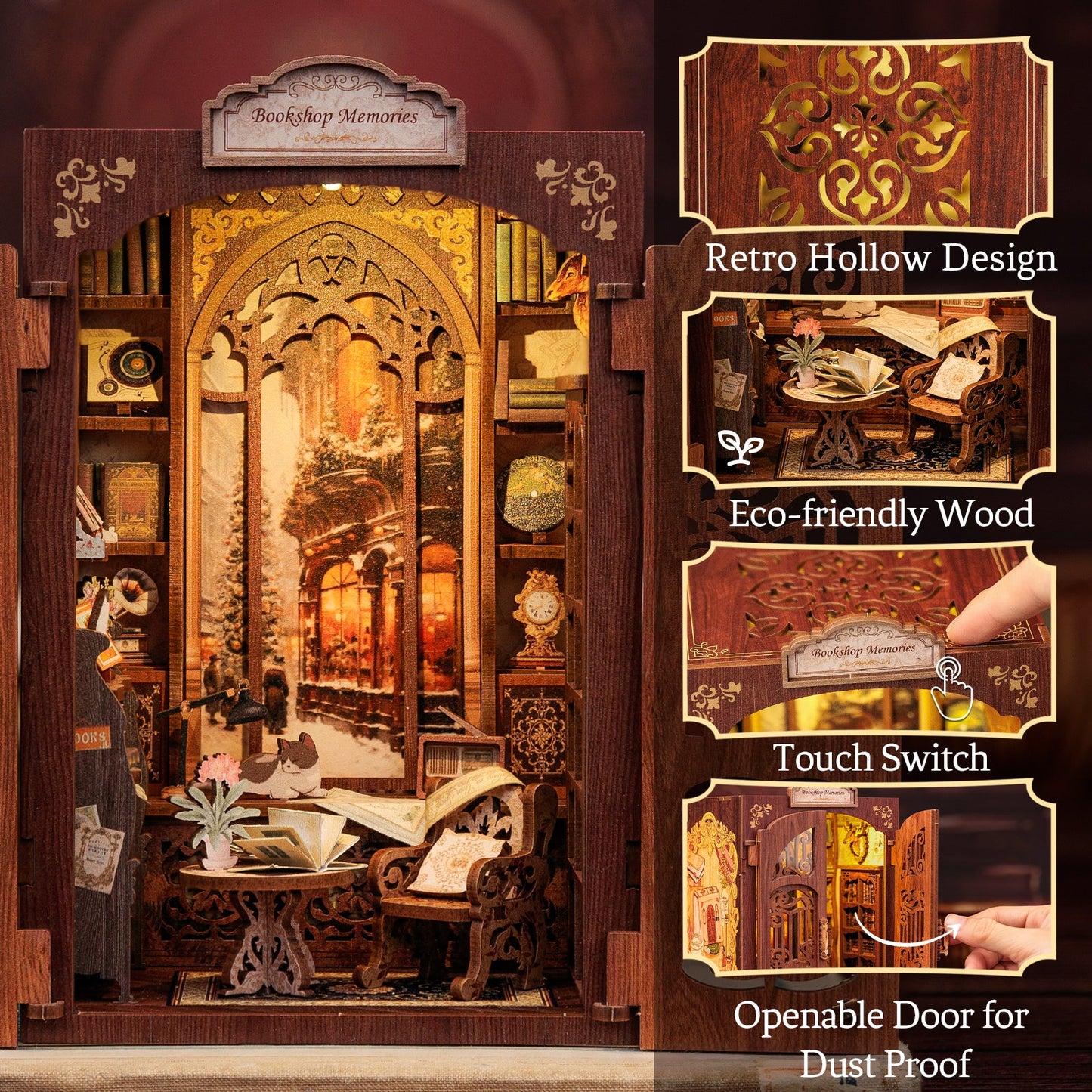PUZZLESBEST DIY Book Nook Kit(Bookshop Memories)
