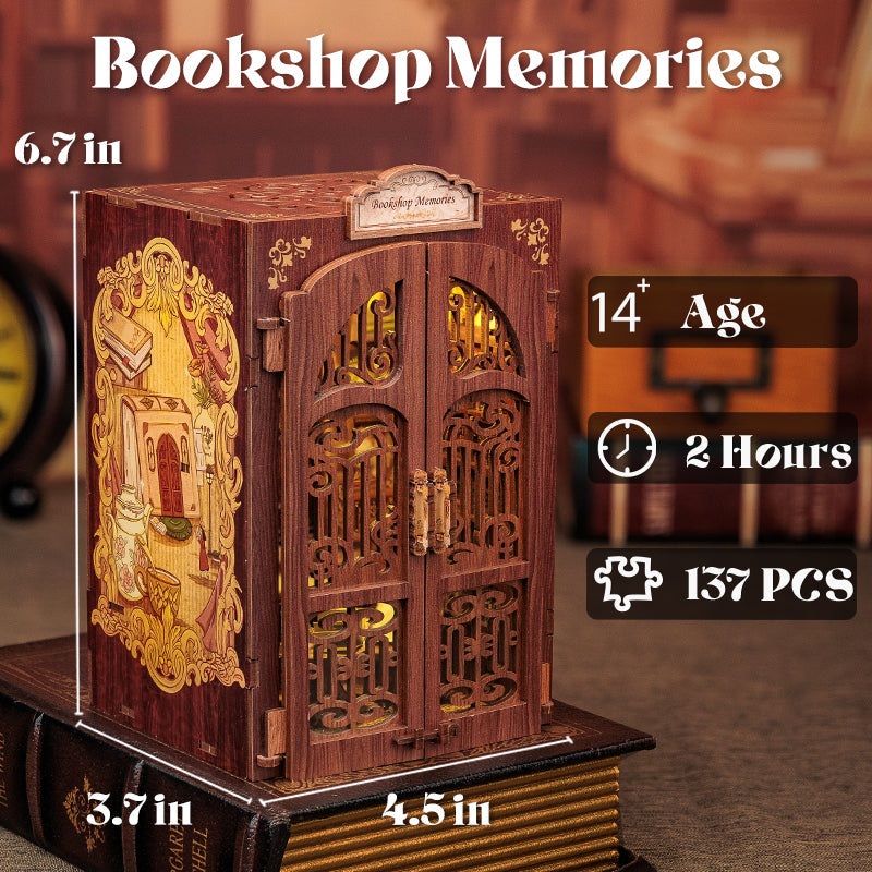 PUZZLESBEST DIY Book Nook Kit(Bookshop Memories)