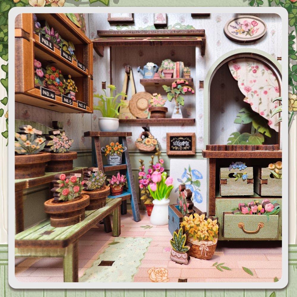PUZZLESBEST DIY Book Nook Kit | Champs-Élysées Florist