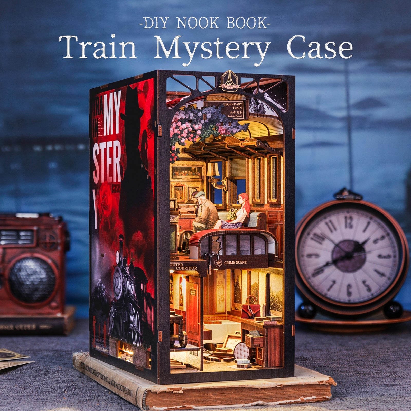 PUZZLESBEST DIY Book Nook Kit (Train Mystery)
