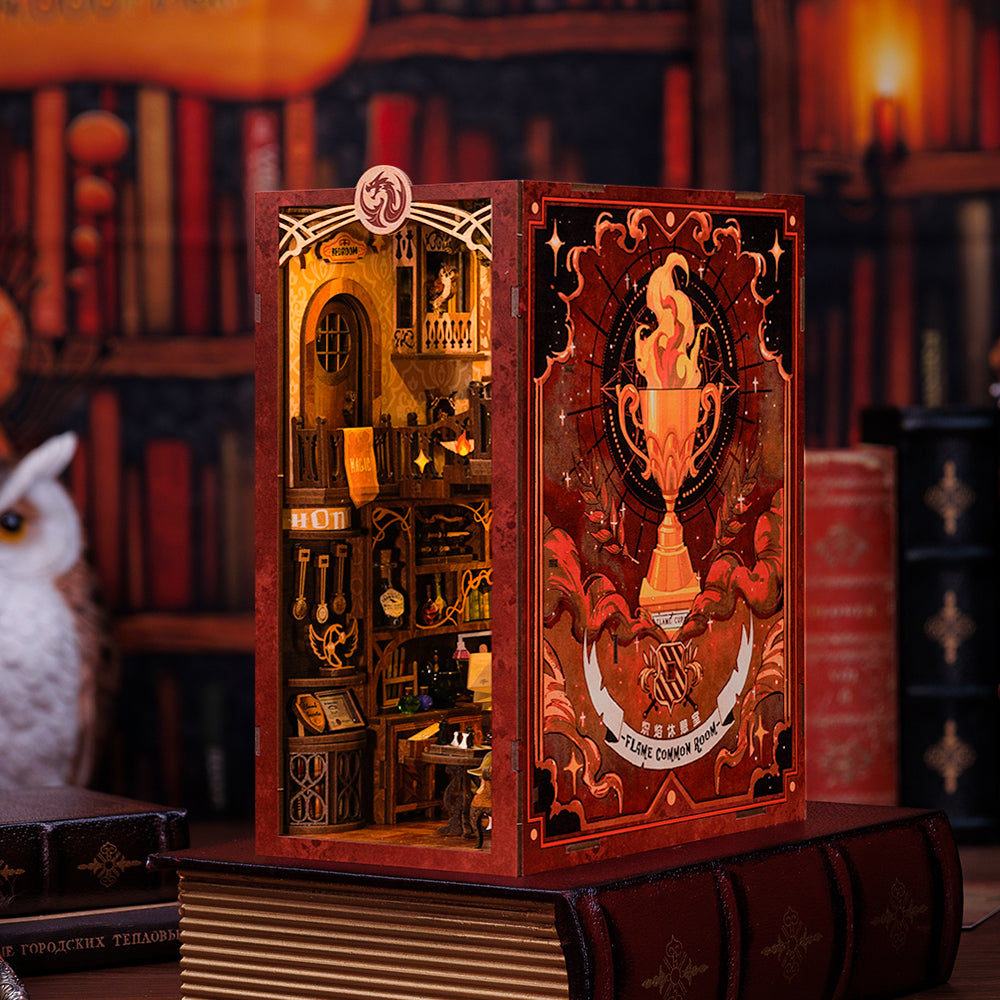 PUZZLESBEST DIY Book Nook Kit (Flame Common Room)