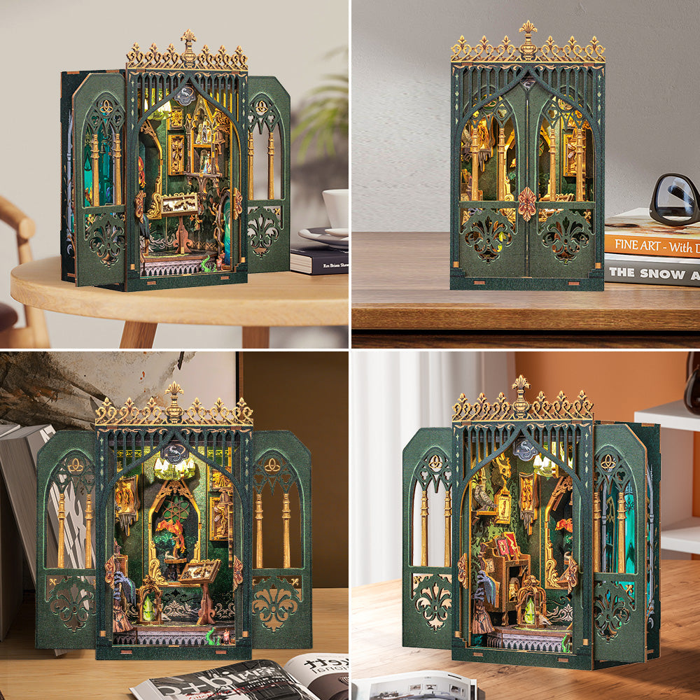 PUZZLESBEST DIY Book Nook Kit|The Darkness Herbarium