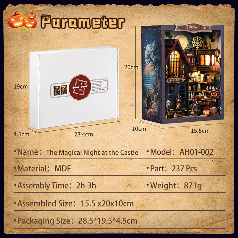 PUZZLESBEST DIY Book Nook | Halloween Witch’s House