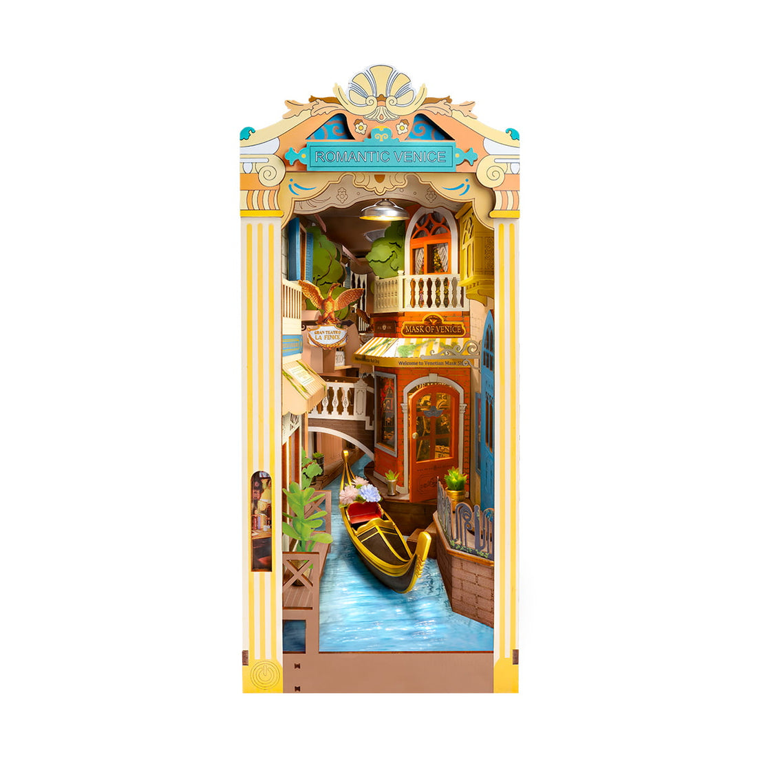 Romantisches Venedig DIY Bücherecke - 3D Holzpuzzle Bausatz 