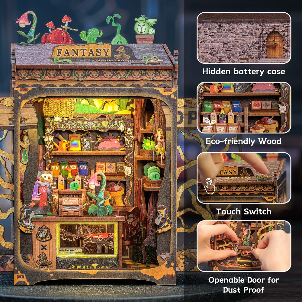 PUZZLESBEST DIY Book Nook Kit|Fantacy Plant Shop