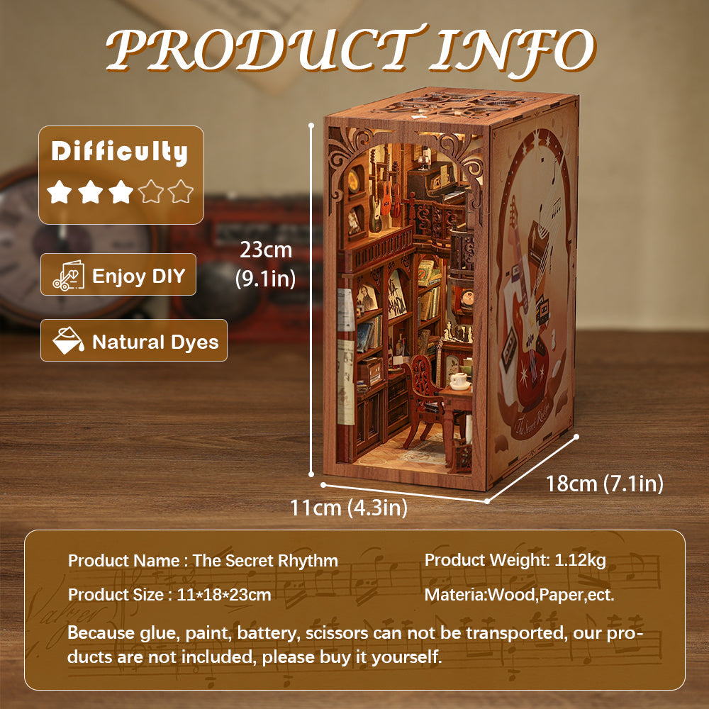 PUZZLESBEST DIY Book Nook Kit (Der geheime Rhythmus)