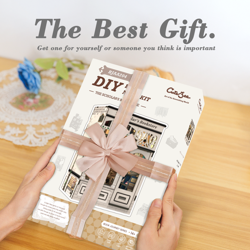 PUZZLESBEST DIY Book Nook Kit | The Scholar's Bookstore