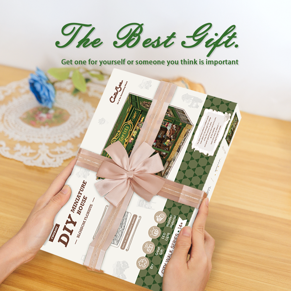 PUZZLESBEST DIY Dollhouse Kit | Blossom Florists