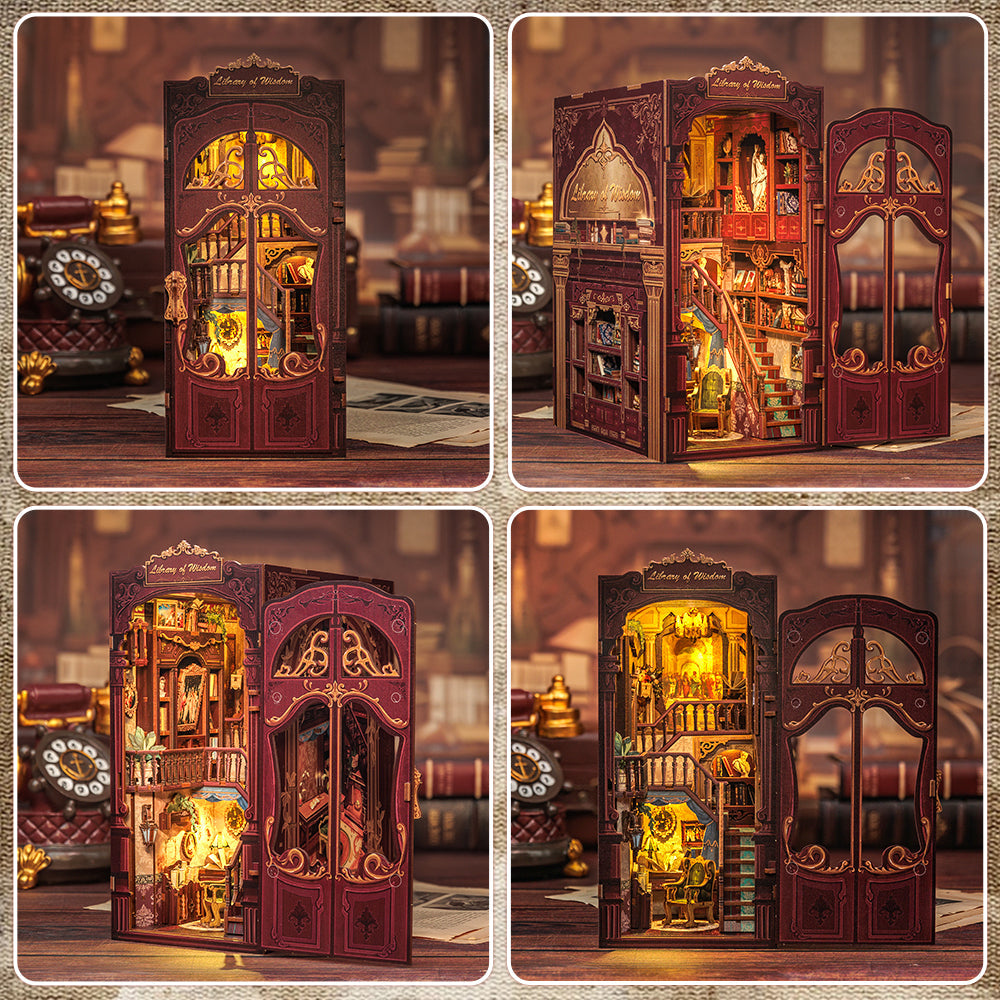 PUZZLESBEST DIY Book Nook Kit|Library of Wisdom