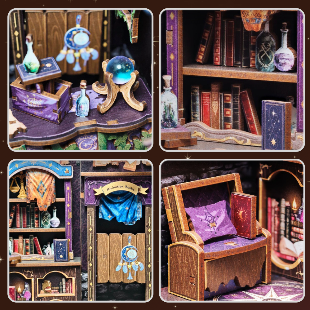 PUZZLESBEST DIY Book Nook Kit | The Astrology Bookshop