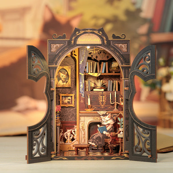 PUZZLESBEST DIY Book Nook | Count Cat's Study