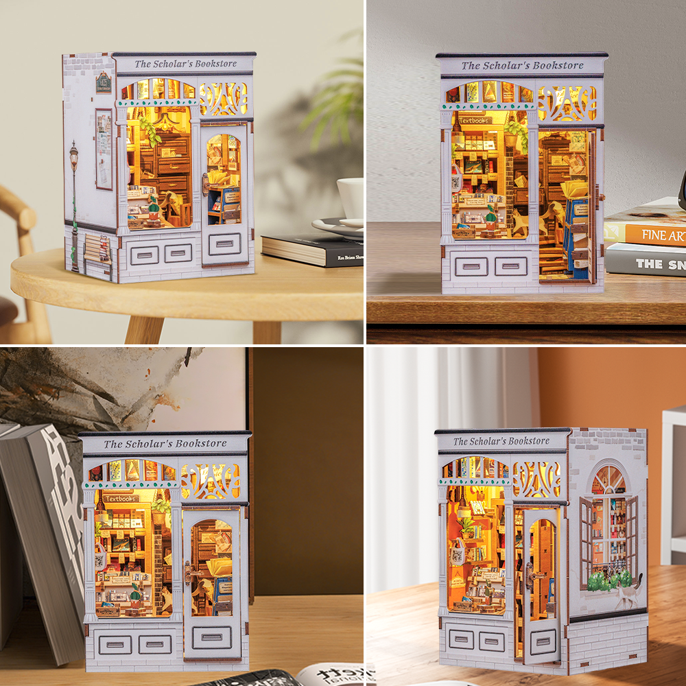 PUZZLESBEST DIY Book Nook Kit | The Scholar's Bookstore