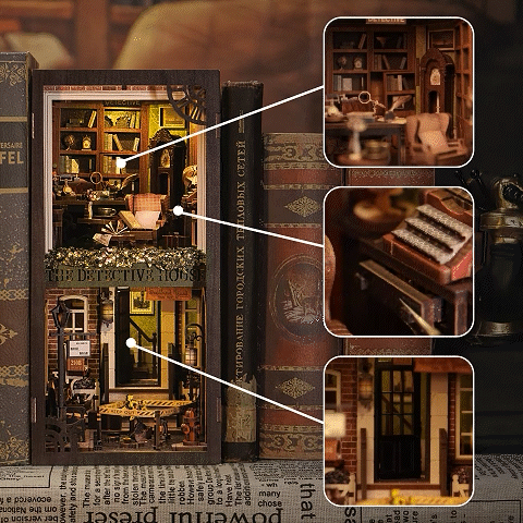 PUZZLESBEST DIY Book Nook Kit（Rose Detective Agency）