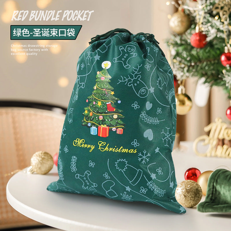 Weihnachtsgeschenktüten mit Kordelzug