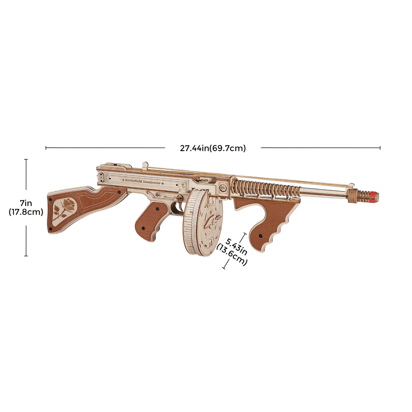 Thompson Submachine Gun - Classic Toy Model 3D Wooden Puzzle