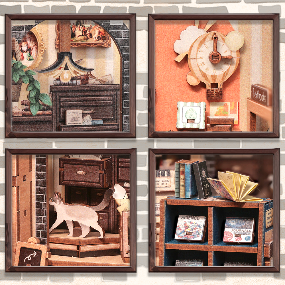 PUZZLESBEST DIY Book Nook Kit | The Scholar's Bookstore