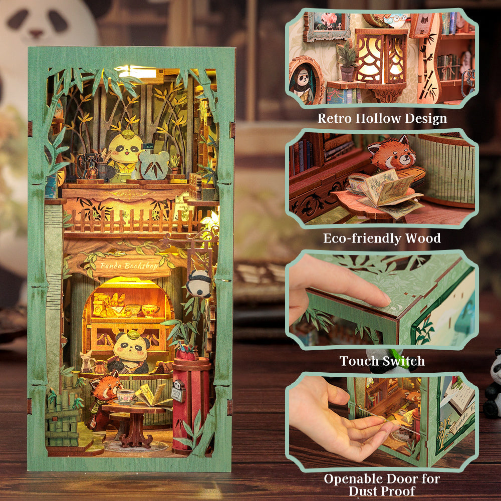 PUZZLESBEST DIY Book Nook Kit (Panda Bookshop)