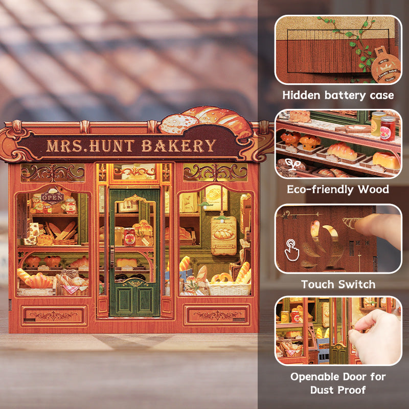 PUZZLESBEST DIY Dollhouse Kit | Mrs. Hunt Bakery