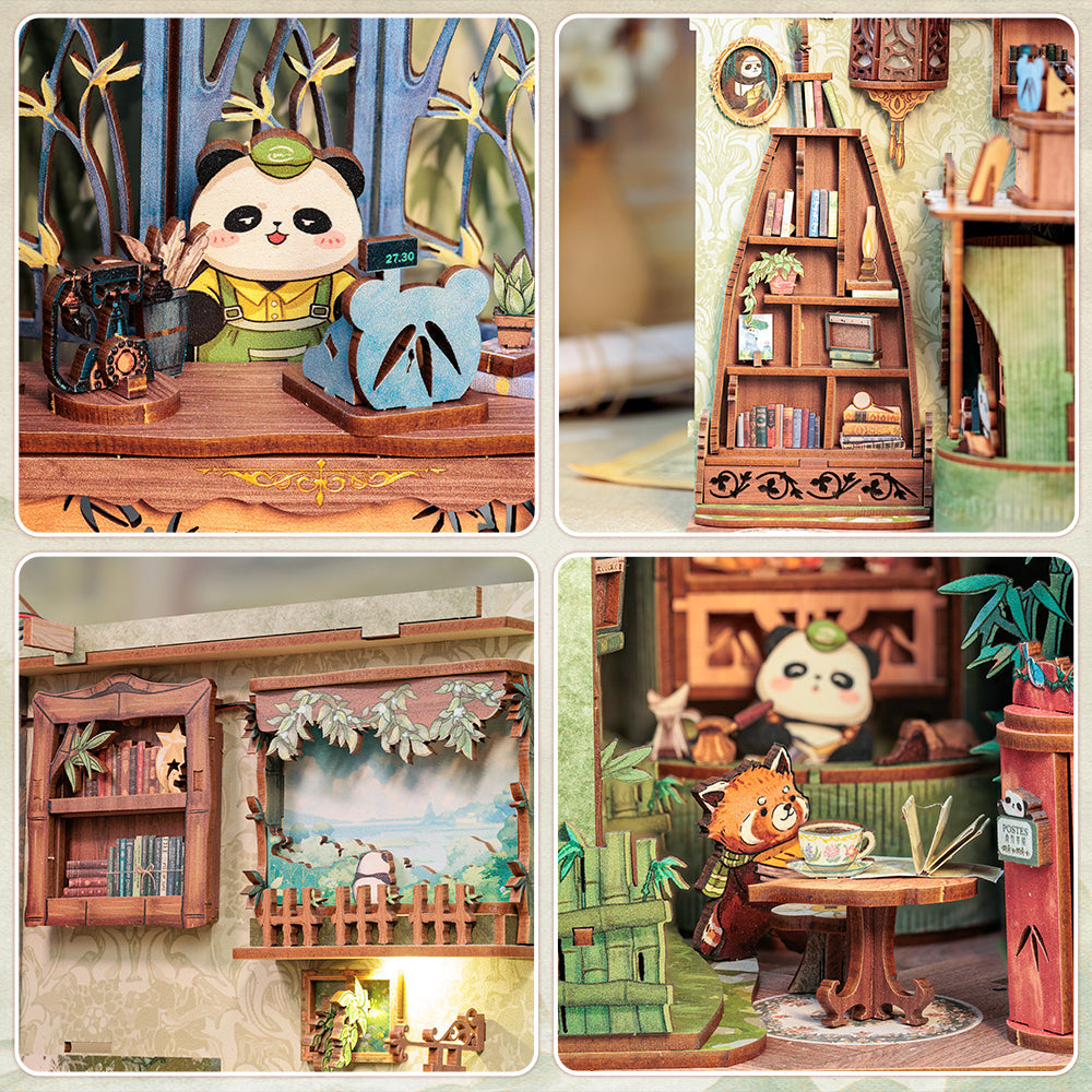 PUZZLESBEST DIY Book Nook Kit (Panda Bookshop)