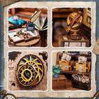 PUZZLESBEST DIY Book Nook Kit | Journey Trace Bookshop