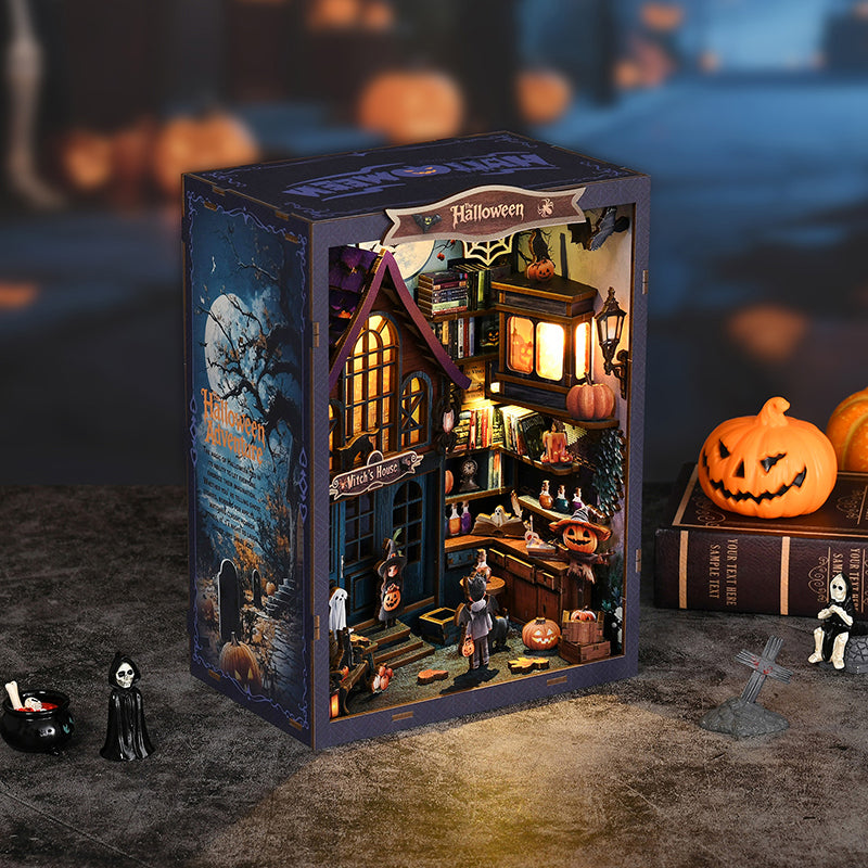 PUZZLESBEST DIY Book Nook | Halloween Witch’s House