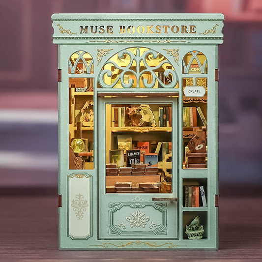 PUZZLESBEST DIY Book Nook Kit | Muse Bookstore