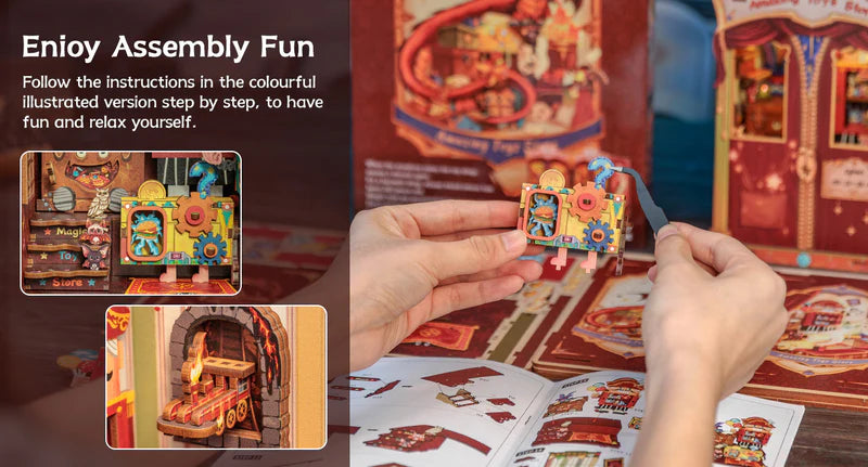 Premium wood and qualityStep-by-step diagrams and instructionsAn beautiful decoration and collection