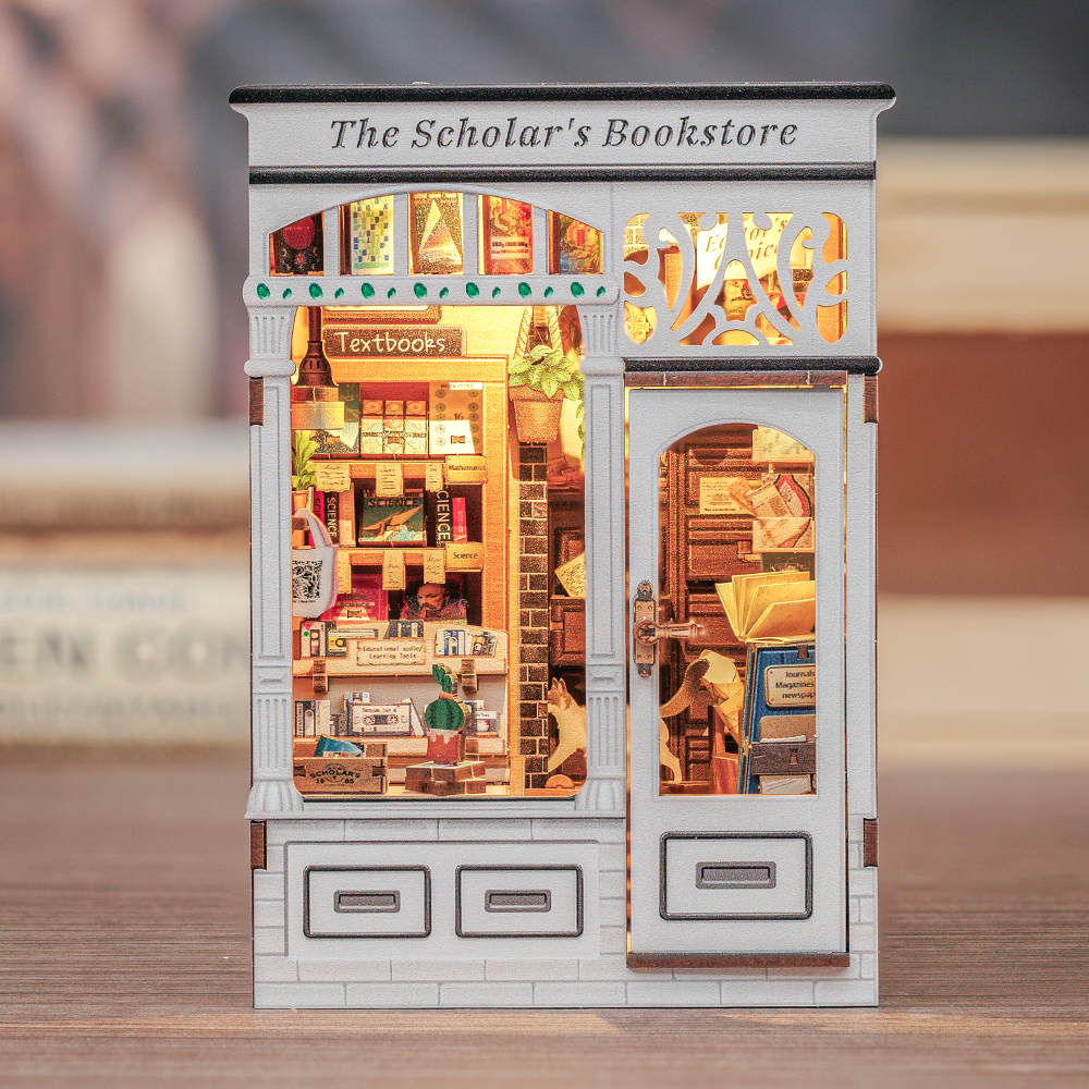 PUZZLESBEST DIY Book Nook Kit | The Scholar's Bookstore