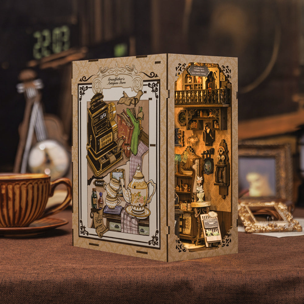 PUZZLESBEST DIY Book Nook Kit（Grandfather's Antique Store）
