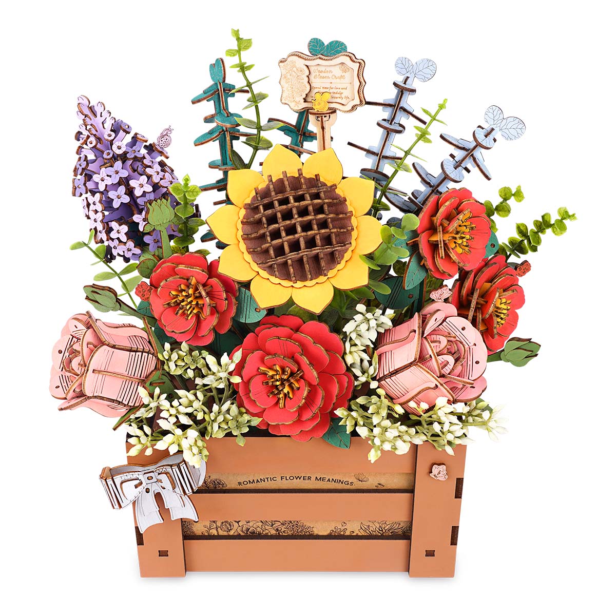 Wooden Bloom Box - Floral Treasure Chest 3D Wooden Puzzle