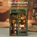 PUZZLESBEST DIY Book Nook Kit | Owl Bookstore
