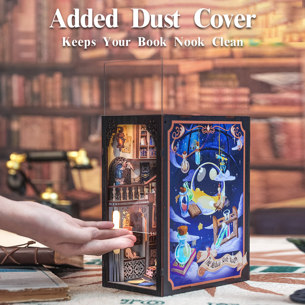 PUZZLESBEST DIY Book Nook Kit（Nebula Common Room）