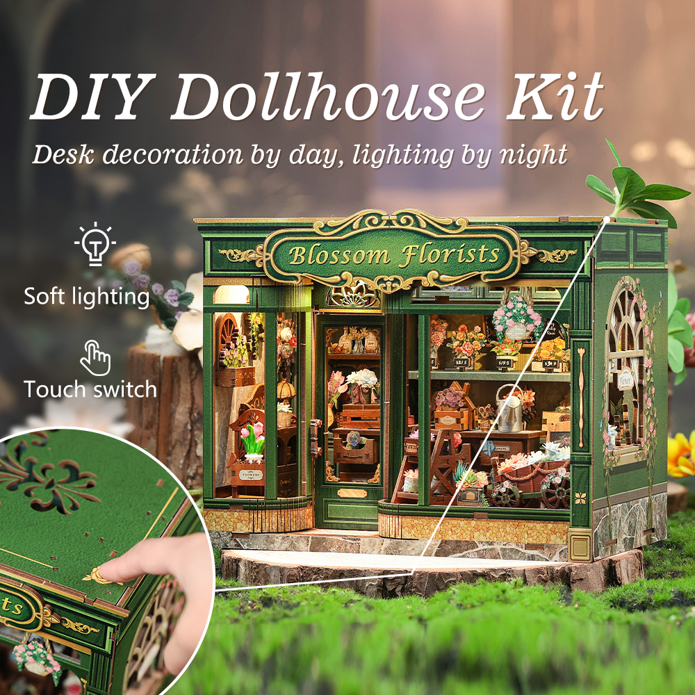 PUZZLESBEST DIY Dollhouse Kit | Blossom Florists