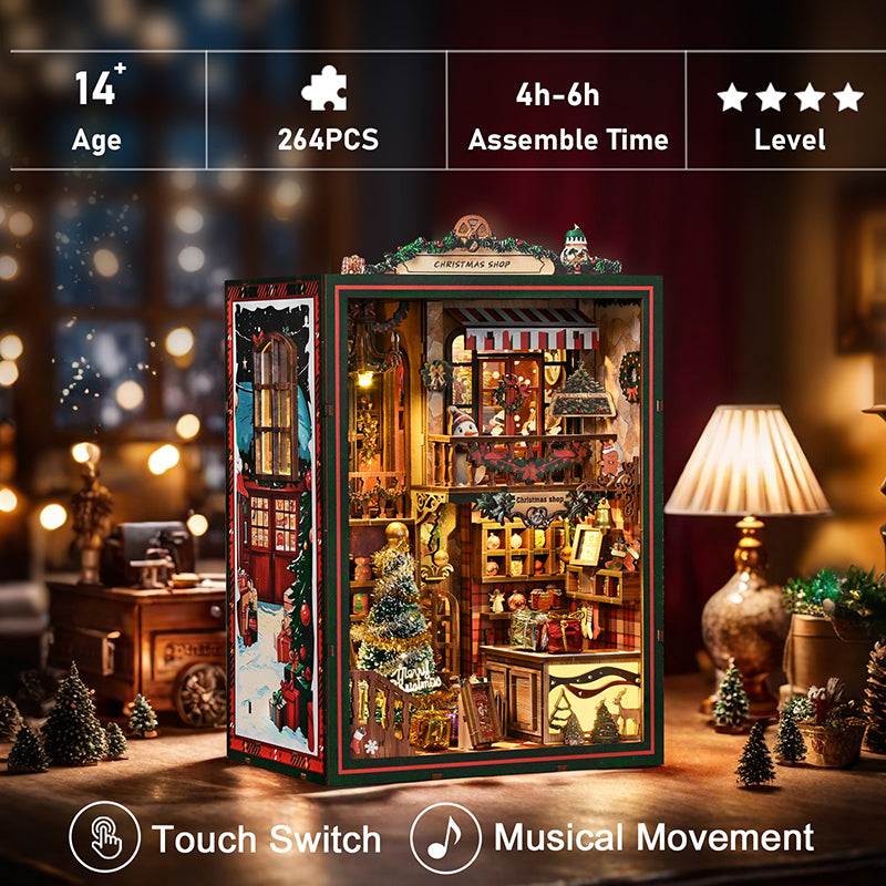 PUZZLESBEST DIY Miniature House | Christmas Shop