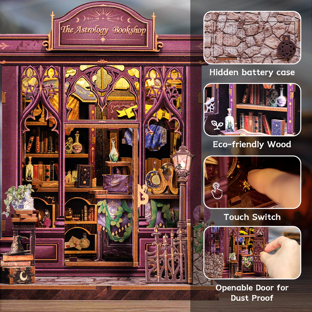 PUZZLESBEST DIY Book Nook Kit | The Astrology Bookshop