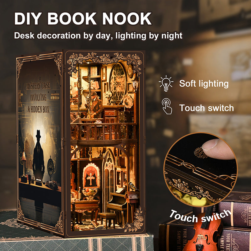 PUZZLESBEST DIY Book Nook | Dark Box Mystery Case
