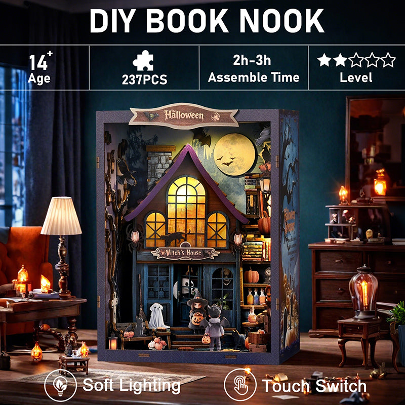 PUZZLESBEST DIY Book Nook | Halloween Witch’s House