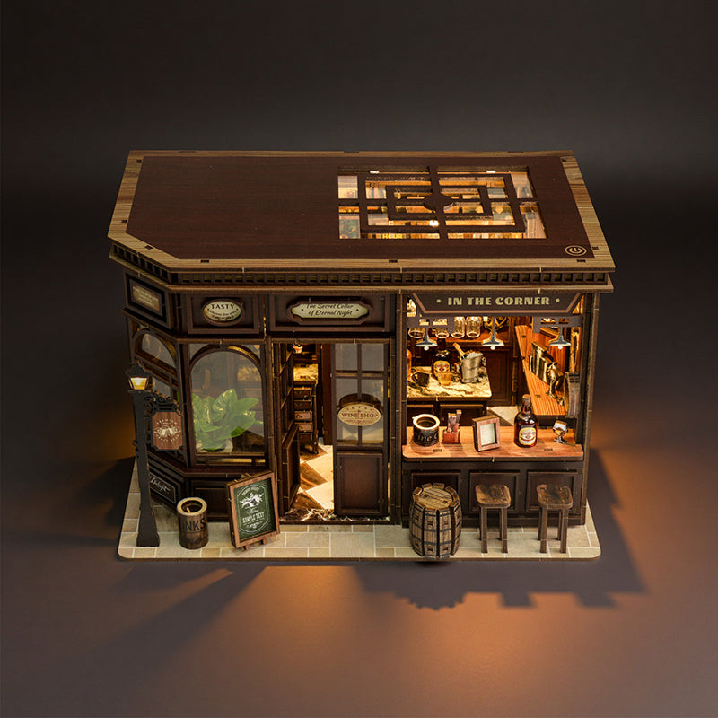 PUZZLESBEST DIY Miniature House | Corner Tavern