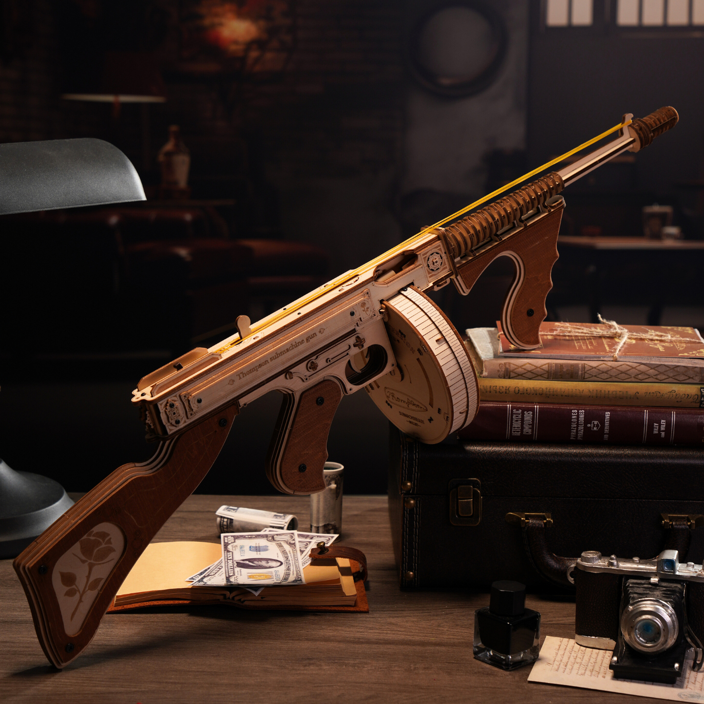 Thompson Submachine Gun - Classic Toy Model 3D Wooden Puzzle